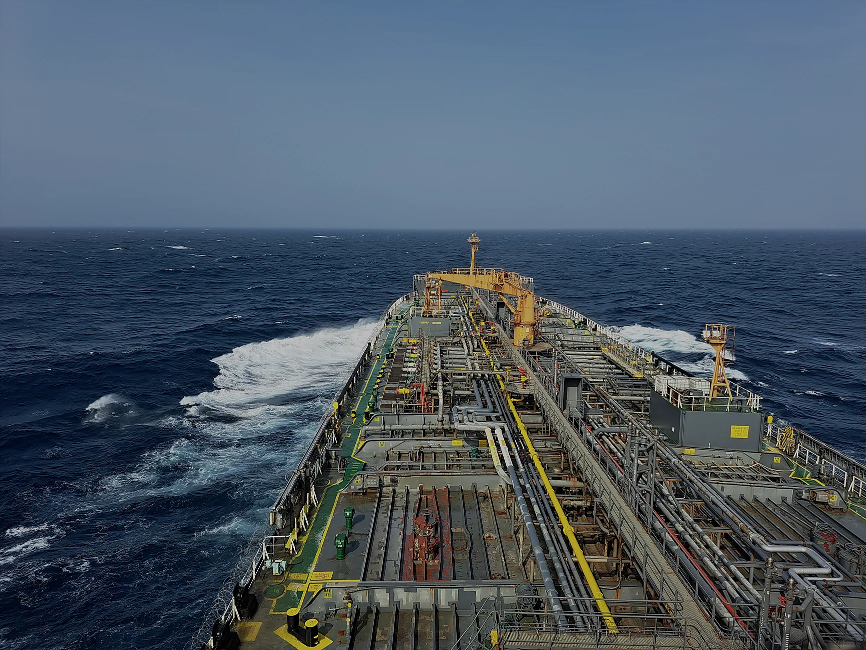Industrial vessel operating at sea